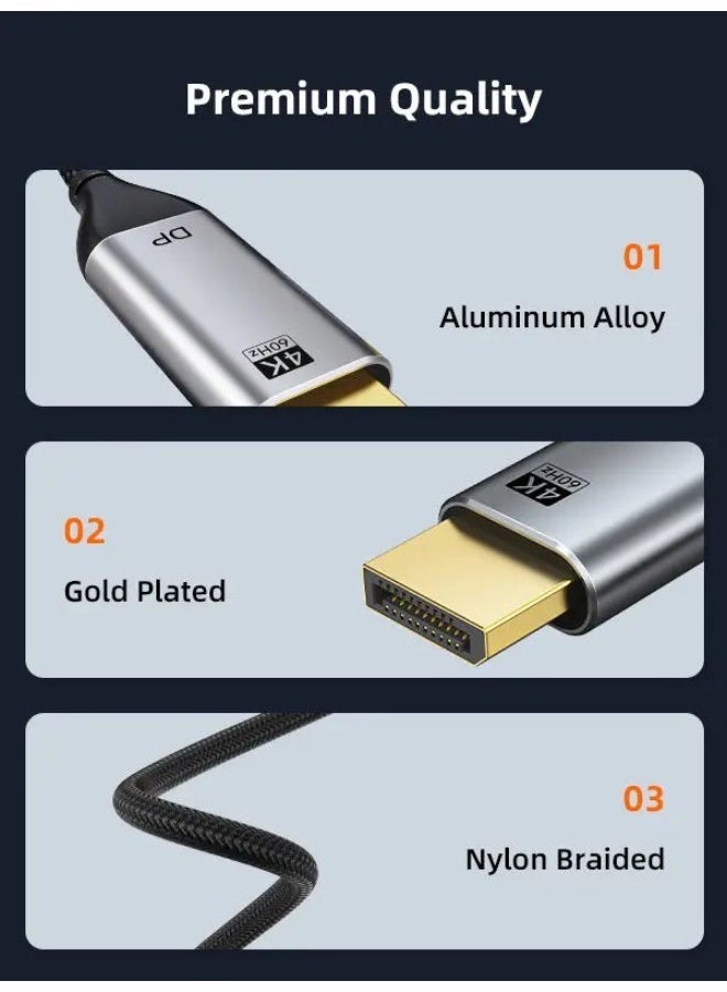 كابل تايم كابل USB-C إلى DisplayPort 1.2 يدعم دقة 4K بمعدل 60 هرتز - Image 3